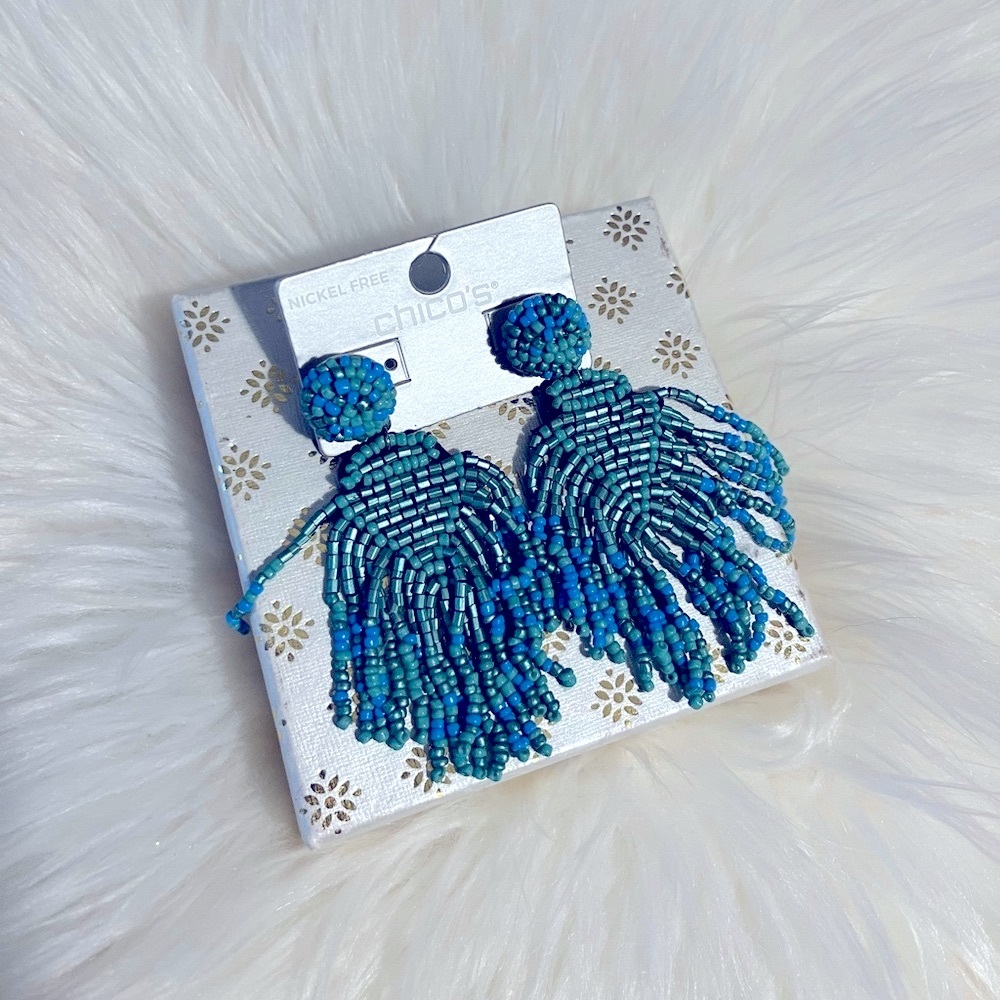 Chico’s Seed Bead Chandelier Earrings